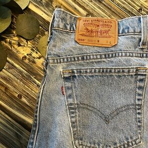 Classic Light Blue Levi’s 550 Relaxed Fit Tapered Leg Jeans